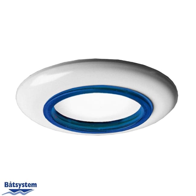 Båtsystem Downlight Innfelt Lots LED m/bryter Hvit/blå ring