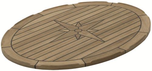 Bordplate Teak Ellipse 44x58cm