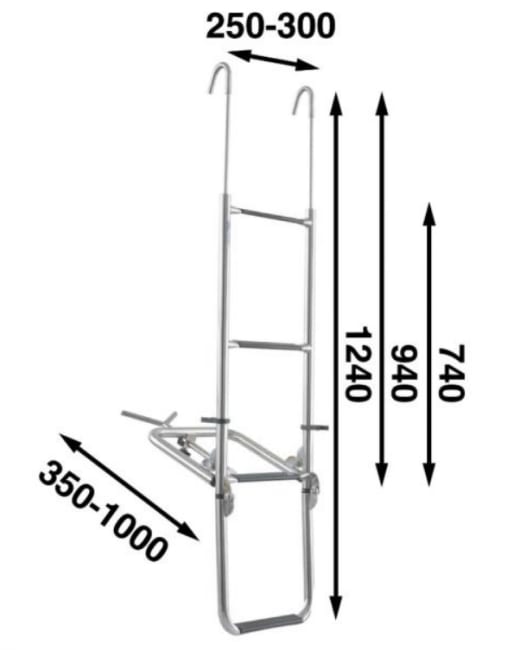 Båtsystem Baugstige 4 Trinn Aluminium ST125AL