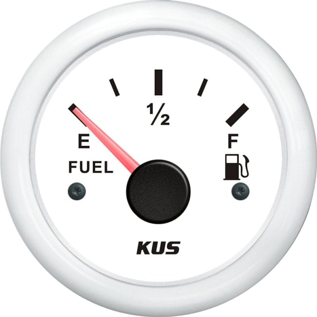 KUS Drivstoffmåler 0-190ohm Hvit/Hvit