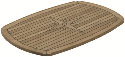 Bordplate Teak Ellipse