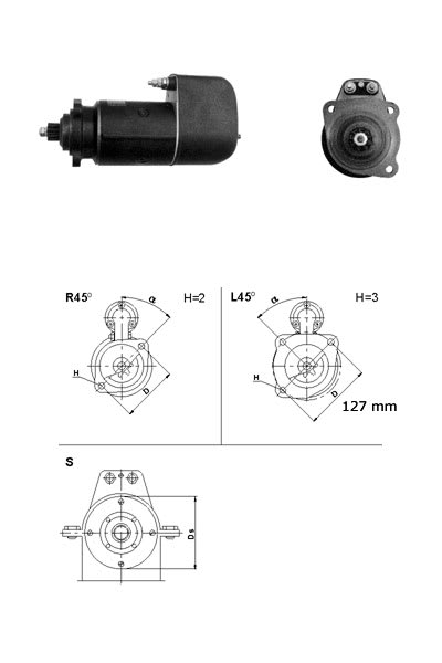 Starter 12V 3,6kW MS704x Volvo Penta