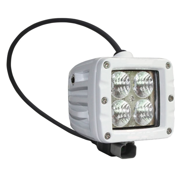 Dekkslyskaster LED 10cm 40W Hvit