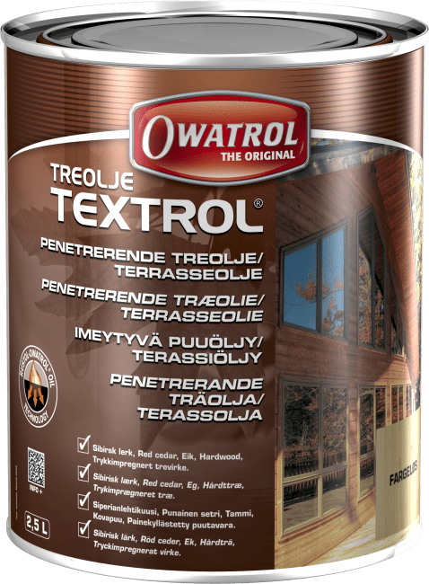 Owatrol Textrol Treolje Fargeløs 2,5 liter