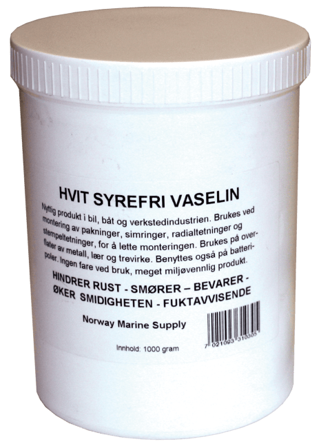 Vaselin Hvit Syrefri 1000gram