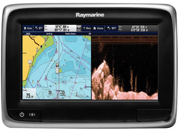 Raymarine a78 - 7" ekkolodd, WiFi, ink hekksvinger og kart