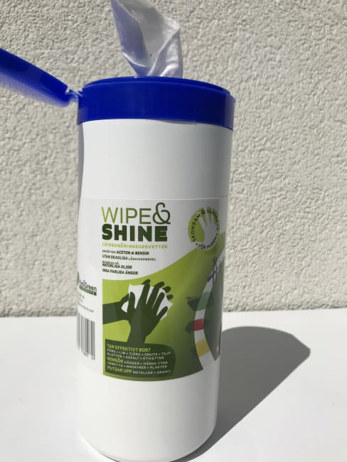 KMI Wipe & Shine Wipes - 50st rengjøringsservietter