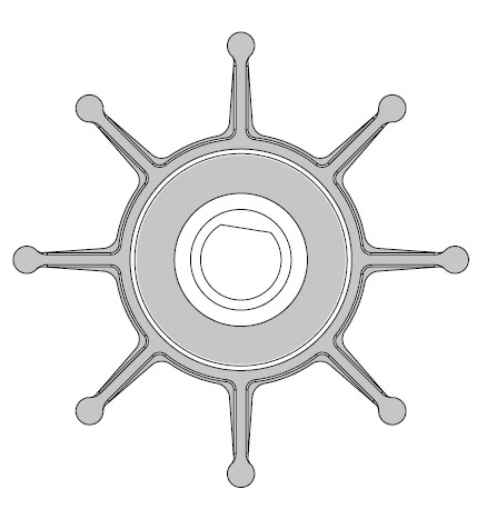 JP Impeller for Oljeskiftepumpe