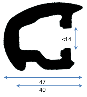 Fenderlist C1547B - Sort 18m