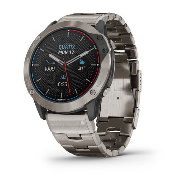 Garmin Quatix 6x Solar Titanium med Titanium reim