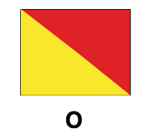 Signalflagg O 60cm