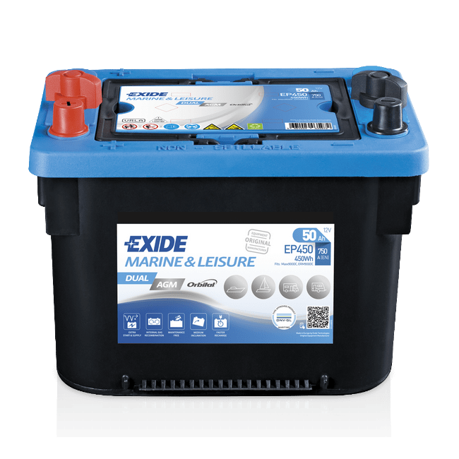 Exide EP450 Dual AGM 50Ah Batteri