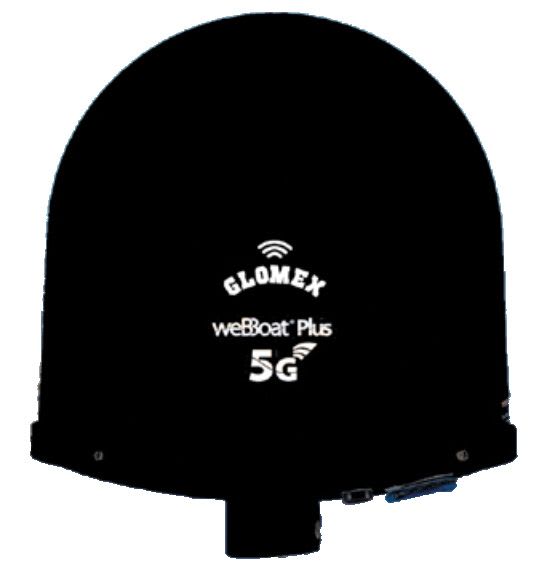 Glomex weBBoat Plus 5G - 5G/4G/3G og WI-FI antenne sort