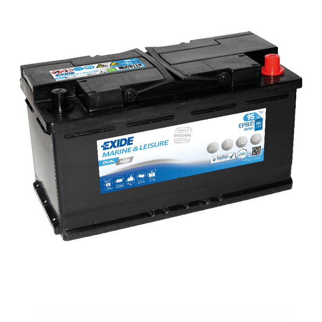 Exide 12V/100Ah 850 CCA Agm Start Em960 Battery Clear