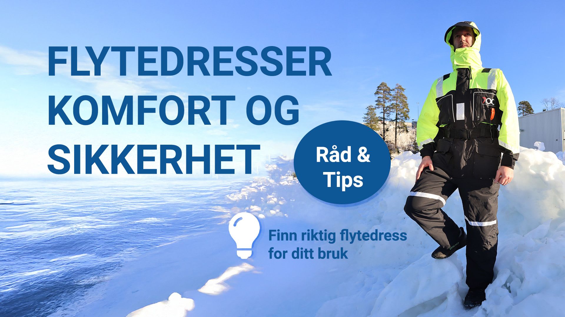 Finn riktig flytedress for ditt bruk. Er du mye på sjøen uansett vær og årstid er en flytedress et smart og trygt valg. Den gir deg beskyttelse mot kulde, vind og vann, samtidig som den har innebygd flyteevne. Perfekt for alt fra fisketurer til rolige høstseilaser.