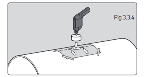 Montering av girhus, brakett og propell. Figur 334