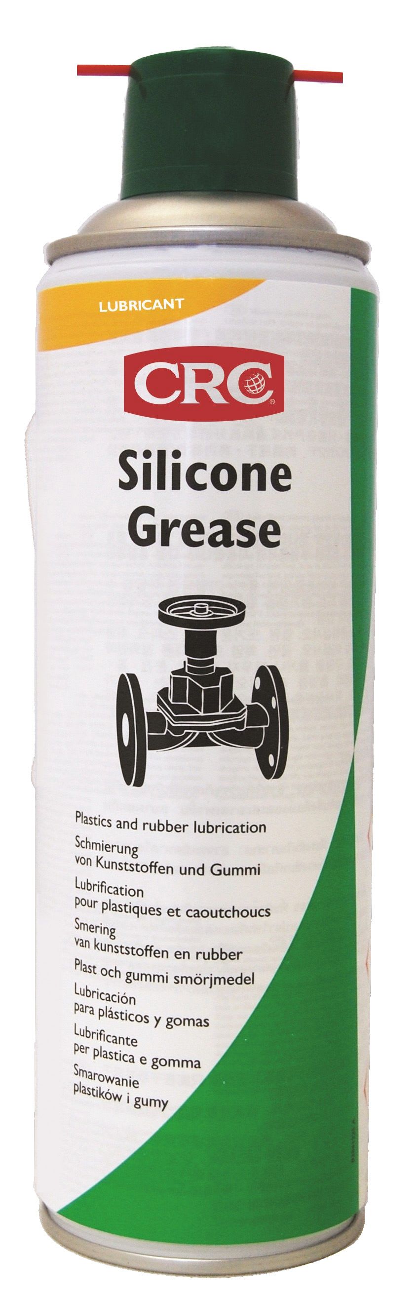Lubricante En Spray De Silicone CRC 500 Ml | Protector De Plásticos Y Gomas | Anticongelante Y Multiuso Con Pulverización 360°
