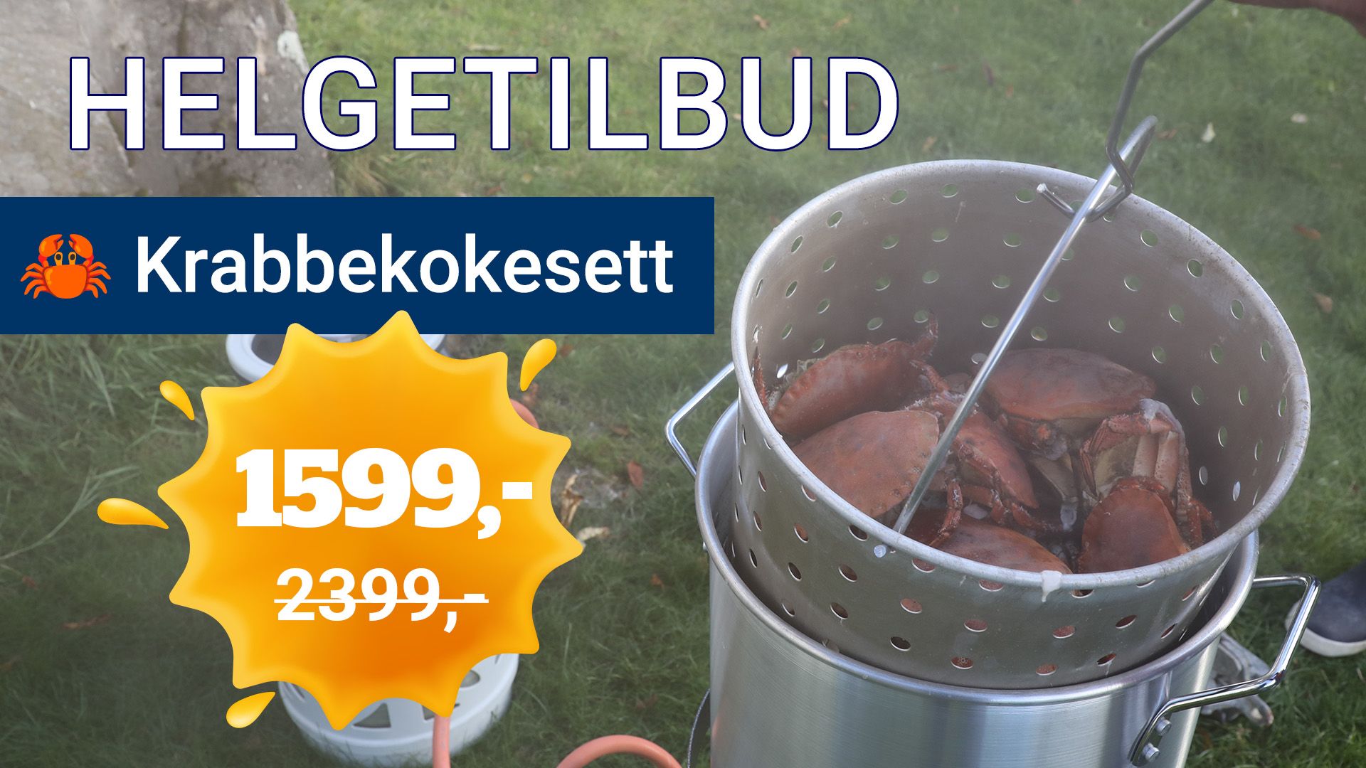 Helgetilbud på krabbekokesett til 1599,-