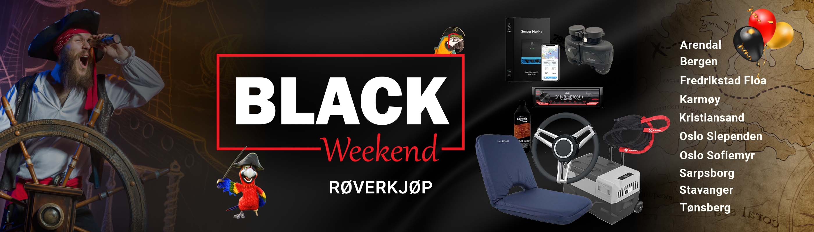 Black weekend finner du hos Maritim Båtutstyr fra 28. t.o.m. 30. november