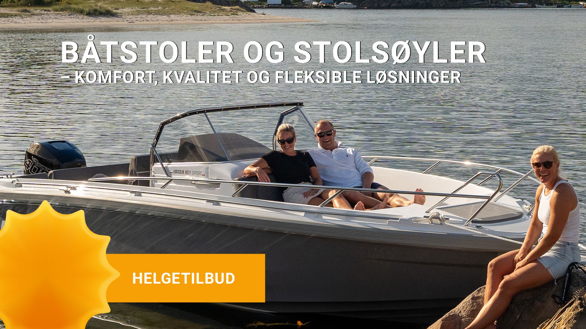 Båtstoler og stolsøyler på helgetilbud nå. Komfort, kvalitet og fleksible løsninger