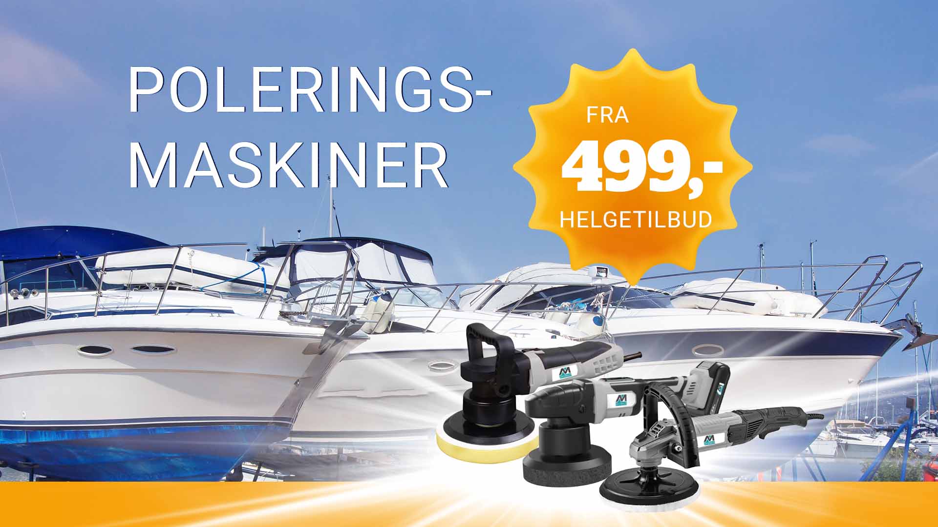 Denne helgen gir vi deg knalltilbud på poleringsmaskiner fra kr 499,- Sikre deg tilbudene nå, kun 09. - t.o.m. 12. april