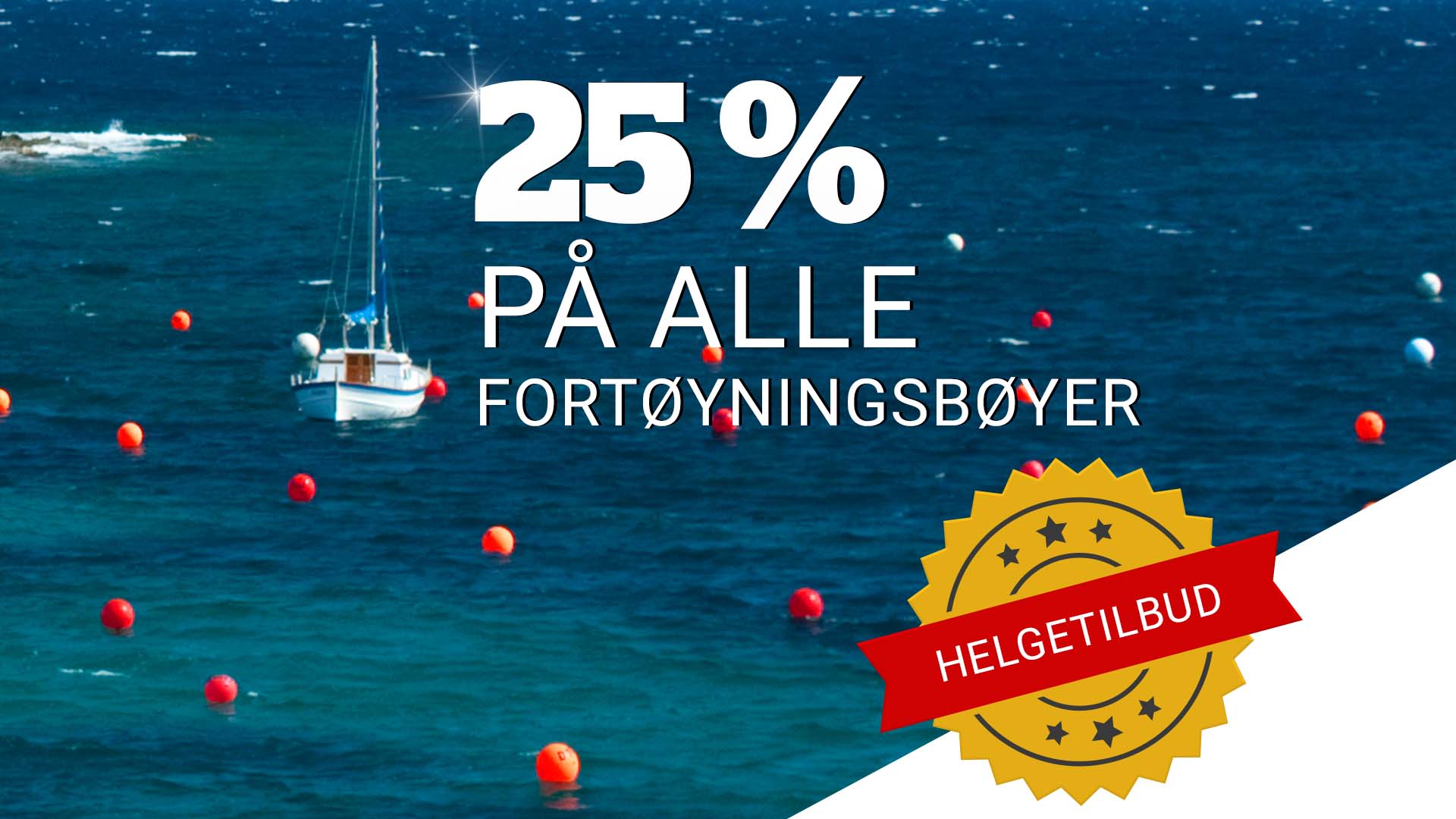 Gjør båten klar for sesongen med solide bøyer til ekstra hyggelige priser.
Tilbudet gjelder hele kategorien med fortøyningsbøyer fra 14.-  t.o.m. 17. mai.