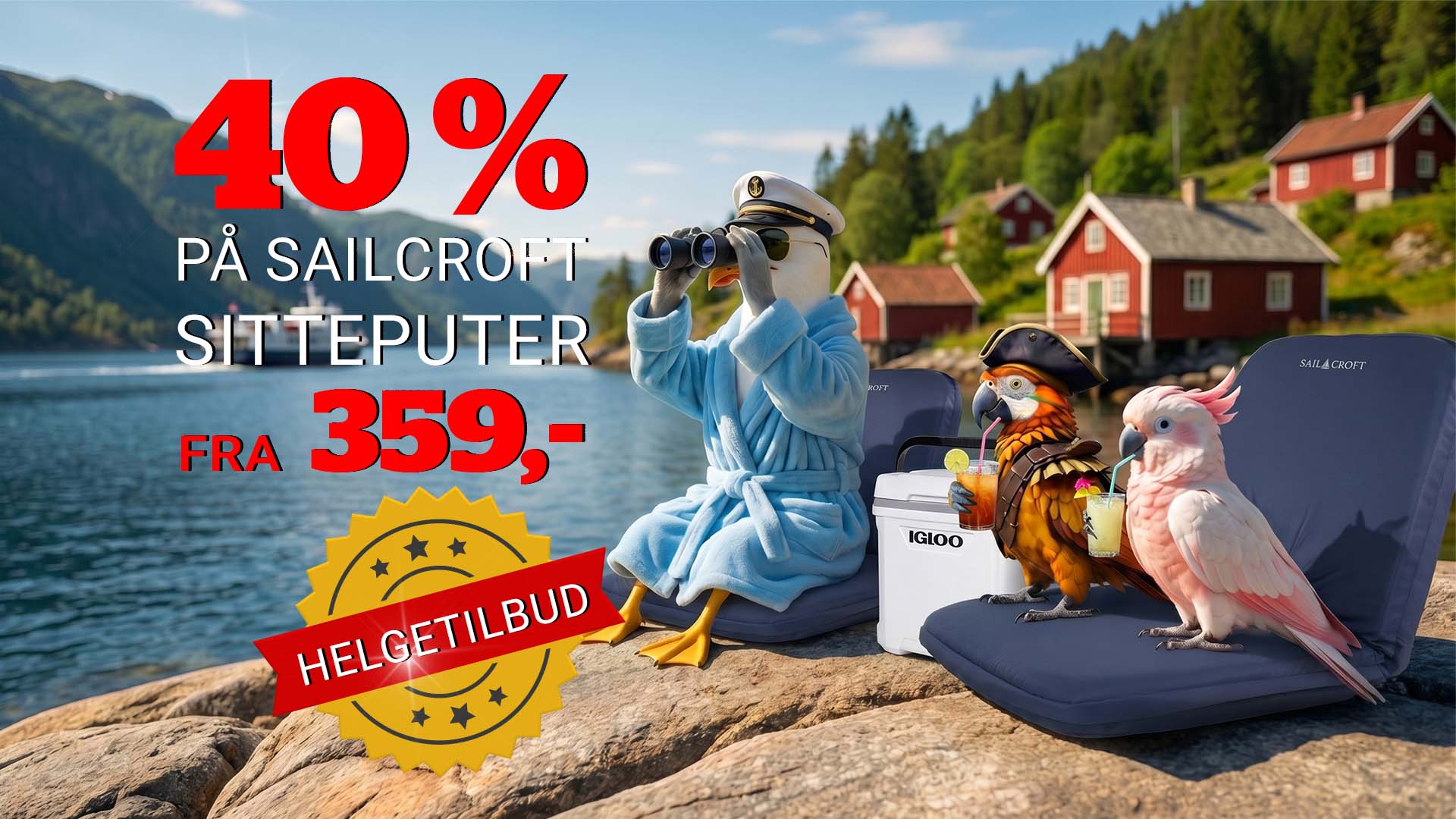 Helgetilbud på sailcroft sitteputer