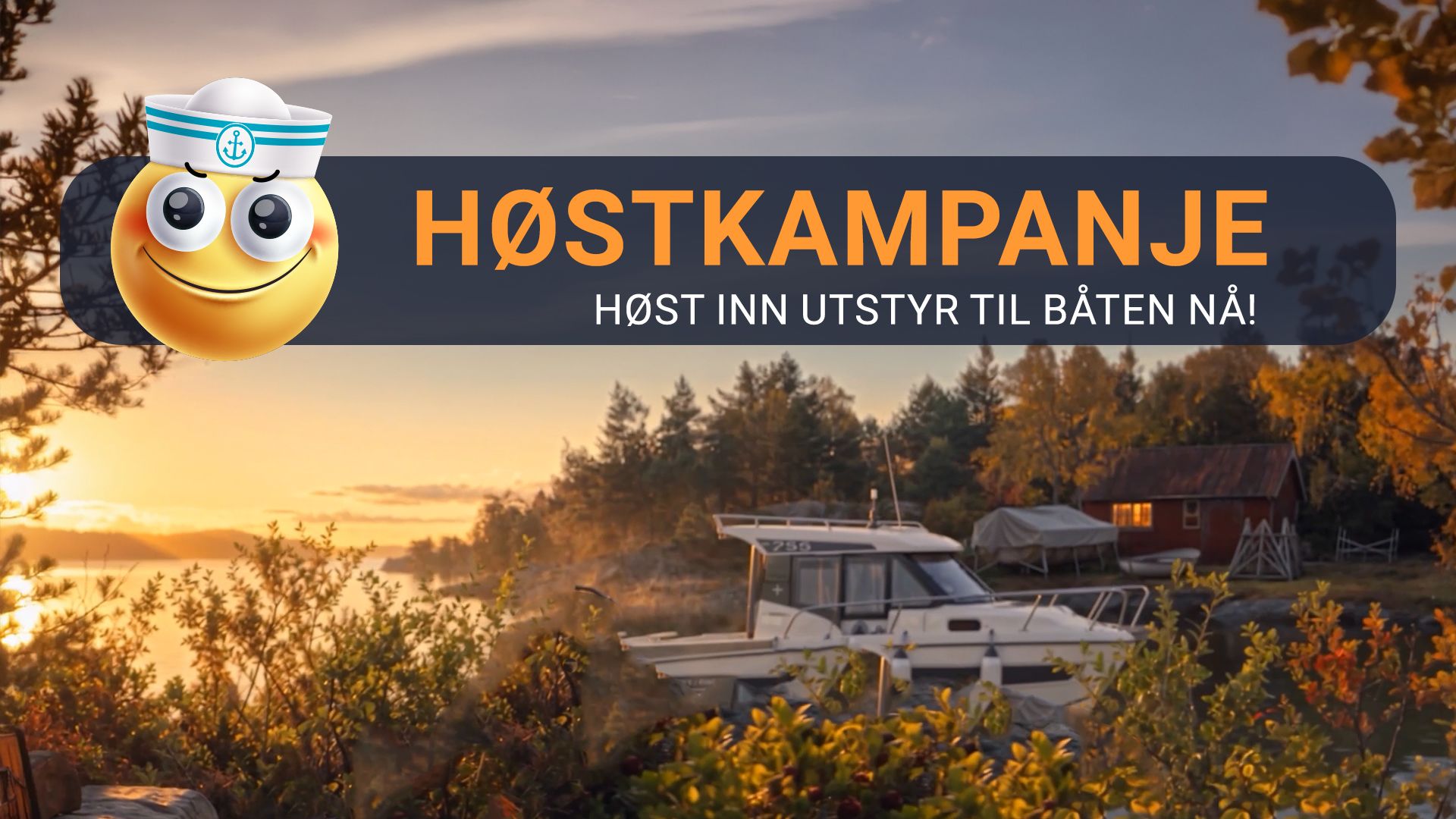 Benytt deg av vår eksklusive høstkampanje og gjør båten klar for høst og vinter. Nå får du rabatter på bakke- og dekkstativ og våre slitesterke presenninger. Vi har også kampanje på våre populære teinehalere, utvalgte avfuktere, VHF og mye mer.
