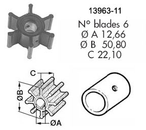 Product Image for Impeller 116 Volvo Penta/bukh/johnson Pump 1026b