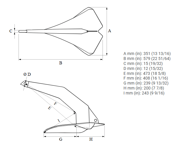 Product Image for Quick Olympic Anker 10kg Ss Sandblåst