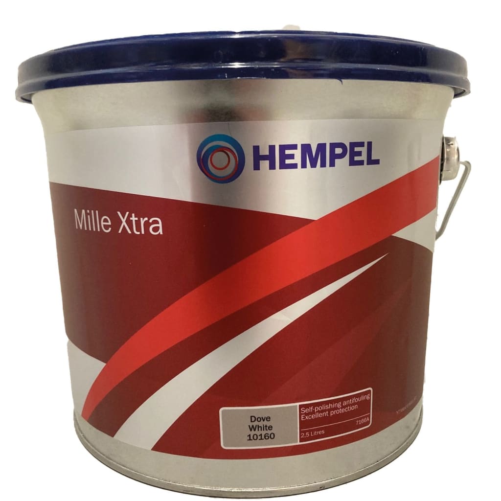 Product Image for Hempel Mille Xtra Dove White 2,5 Liter - Selvpolerende bunnstoff til båt