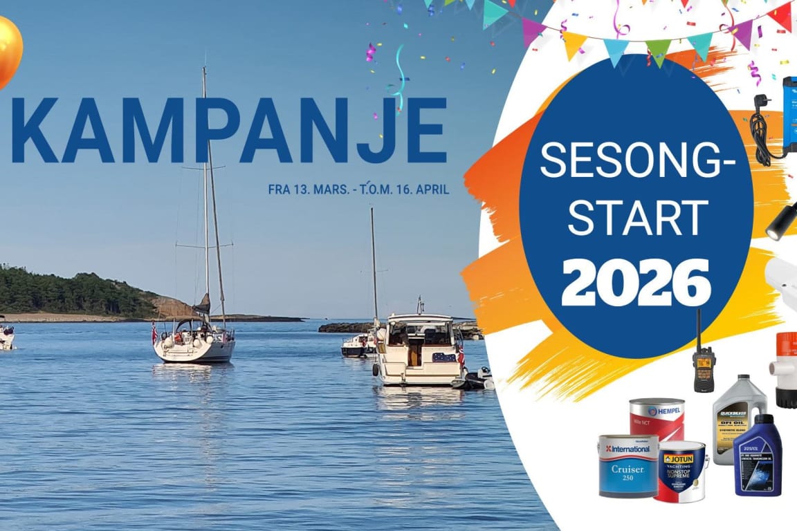Gjør båten klar for en ny sesong med kvalitetsutstyr fra ledende merkevarer, alt til ekstra gode priser. Enten du trenger bunnstoff, primer, elektrisk utstyr, lensepumper eller oljer, finner du nå sesongens smarteste kjøp hos Maritim.