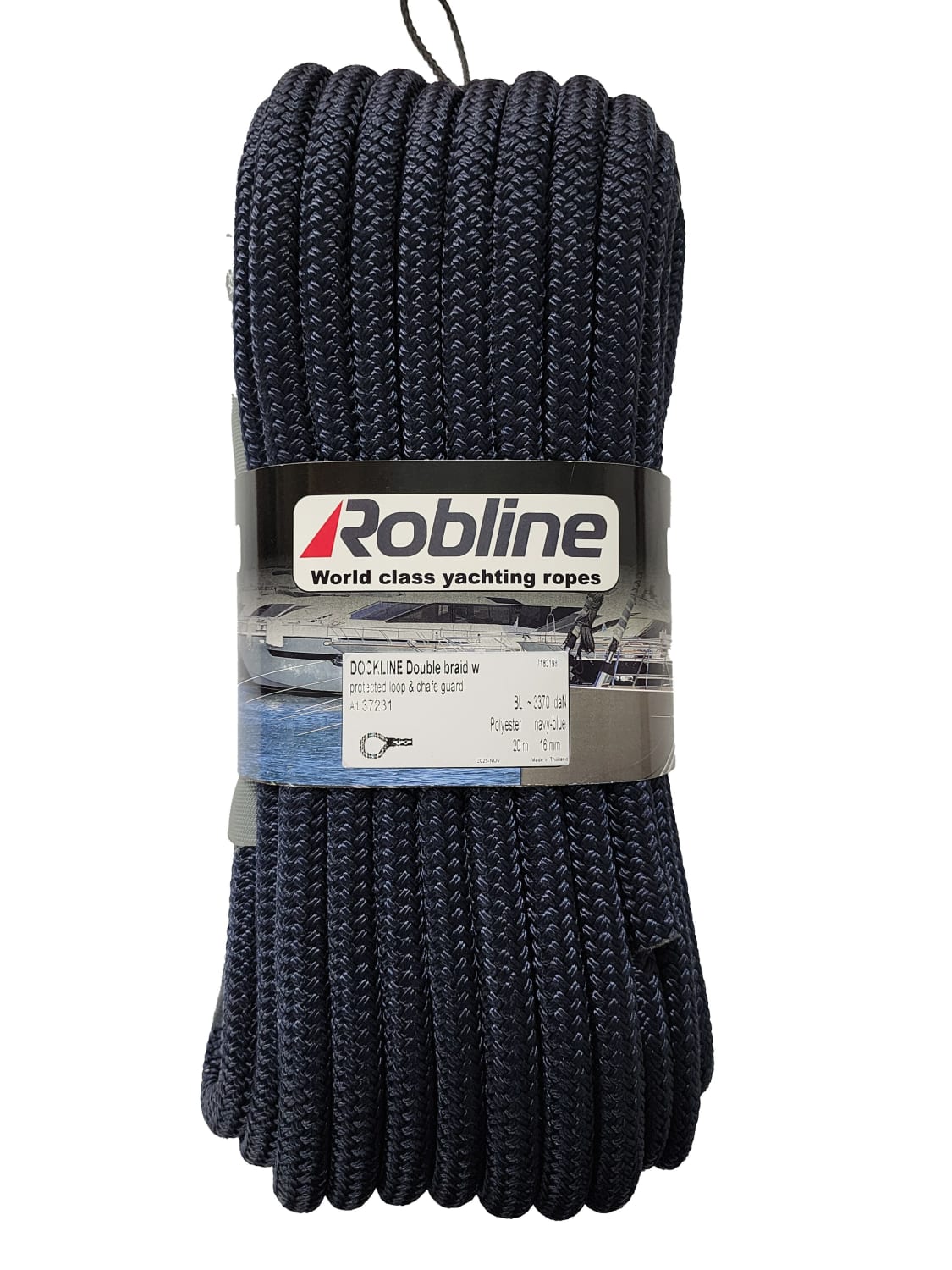 Flettet fortøyningsline med slitehylster marineblå