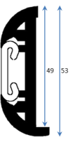PVC Fenderlist B1633B Grå 18m