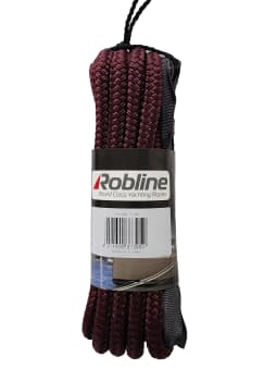 Flettet fortøyningsline med slitehylster vinrød