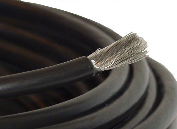 Kabel fortinnet Sort 1,5mm2