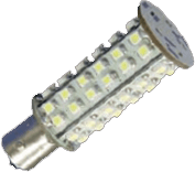 Megaled Lyspære BAY15D Nav 60LED Varmhvit 5W 12/24V