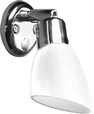 Båtsystem Leselys Opal Krom m/Hvit Skjerm halogen