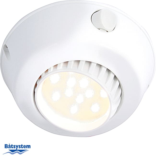 Båtsystem Downlight Comet LED Hvit m/Bryter 2W