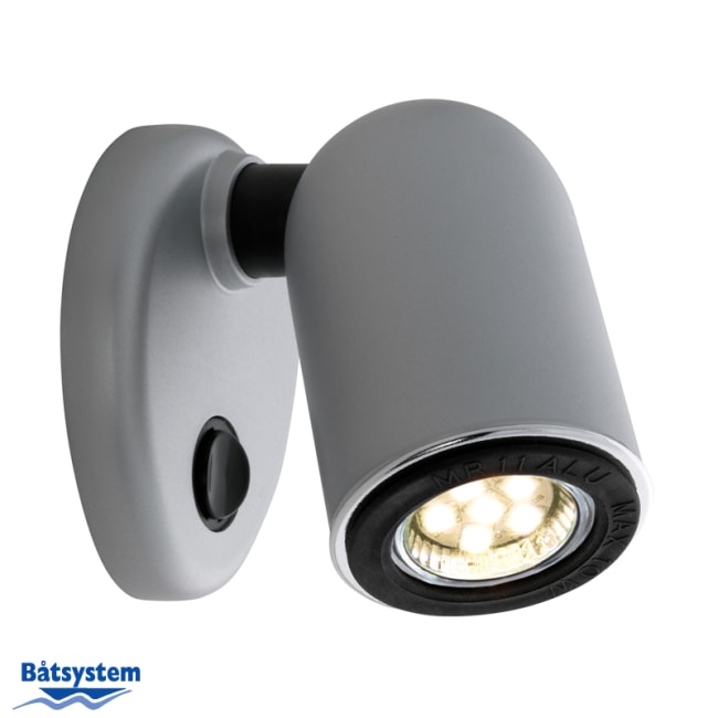Båtsystem Leselys Tube MR11 LED Sølv/sand