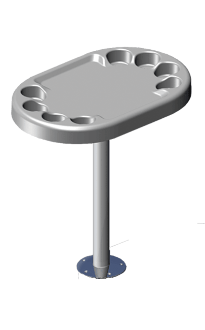 Cocktailbord C-60 600X400mm Sølv