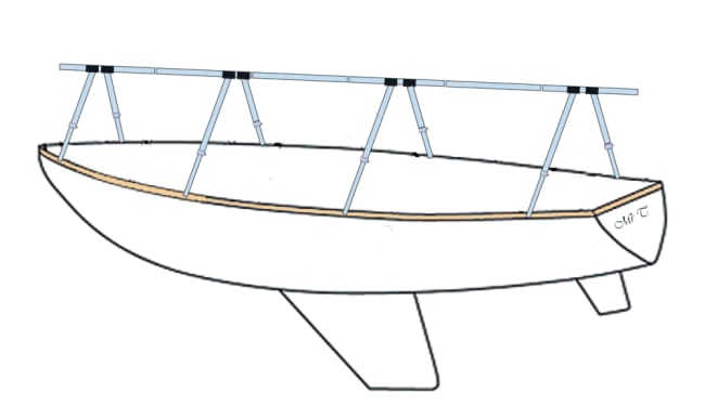 Biltema dekkstativ båt