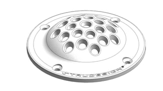 TruDesign Rund Sil for Vanninntak 1 1/4" Hvit