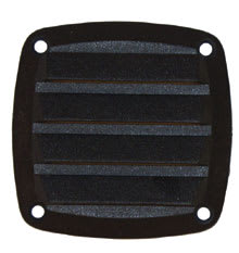 Ventilrist 85x85mm Sort Plast u/stuss