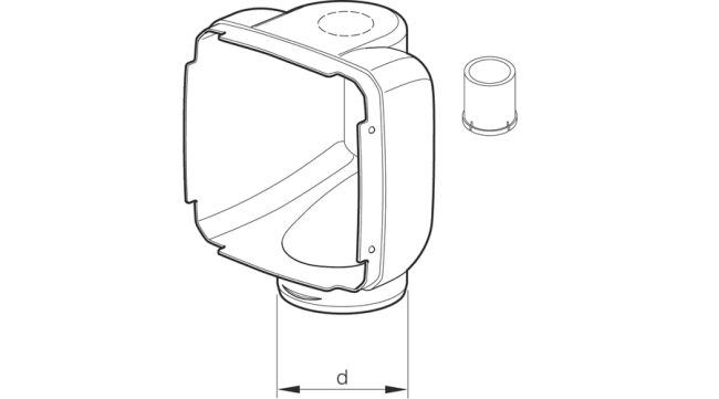Eberspächer Utblåsningskappe 90 grader 90mm Airtronic D4
