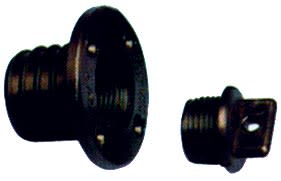 Lenseplugg Rund 25mm Sort Plast