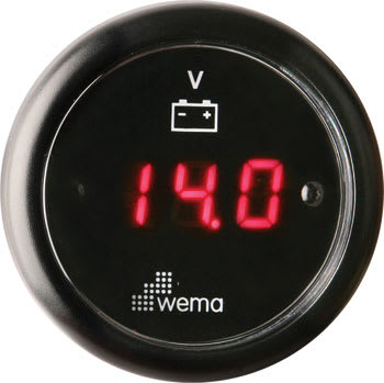 Wema Voltmeter Digital 8-32V 52mm sort