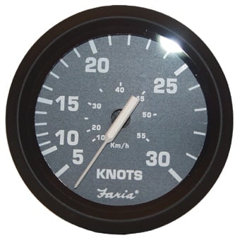 Faria Logg 0-30 Knop 85mm 12V Sort