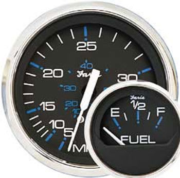 Faria Tankmåler Vann 52mm 12V SS/Sort