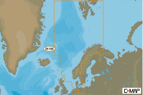 C-Map Max-N+ W: Nordsjøen og Danmark